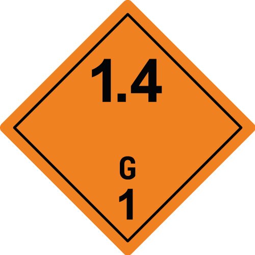 GS 14G / Explosive Stoffe und Gegenstände mit Explosivstoff Unterklasse 1.4, Verträglichkeitsgruppe G