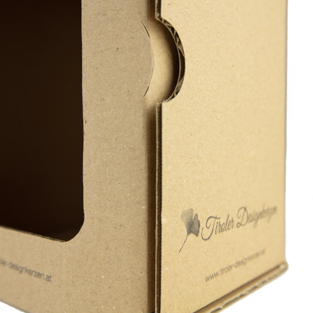 Kerzenverpackung Detailansicht