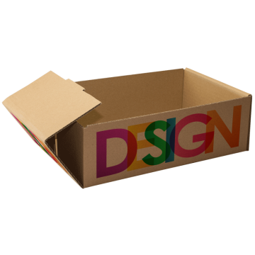 einseitig offener Steckkarton FEFCO 0422 bedruckt