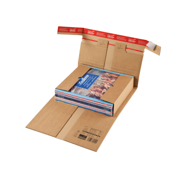 E-Commerce Versandverpackung mit Sicherungslaschen E-Commerce Versandverpackung mit Sicherungslaschen