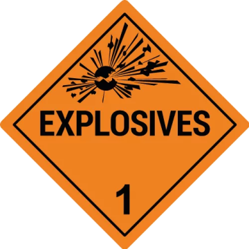 GS1 / Explosive Stoffe und Gegenstände mit Explosivstoff Unterklassen 1.1, 1.2 und 1.3 "Explosives" GS1 / Explosive Stoffe und Gegenstände mit Explosivstoff Unterklassen 1.1, 1.2 und 1.3 "Explosives"