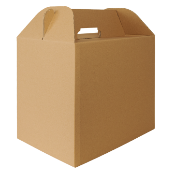 Steckkarton mit Tragegriff und Kuvertboden FEFCO 0217 unbedruckt