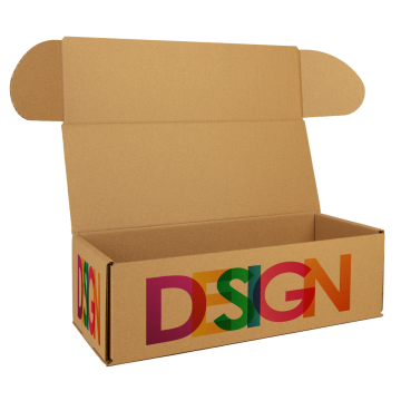 Steck-Versandkarton, für längliche Produkte FEFCO 0471 bedruckt