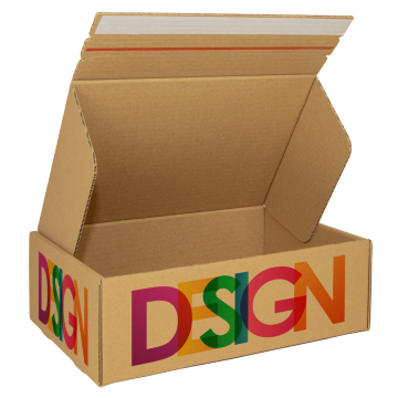 E-Commerce Versandkarton mit Selbstklebeverschluß FEFCO 0885 bedruckt