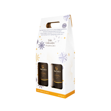 Wellpappe-Flaschenträger mit edlem Design Wellpappe-Flaschenträger mit edlem Design