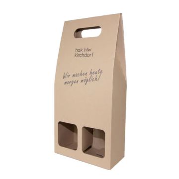 Flaschenträger bedruckt natur Flaschenträger bedruckt natur