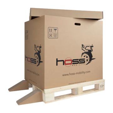 Transportverpackung aus Wellpappe für Rollstuhl