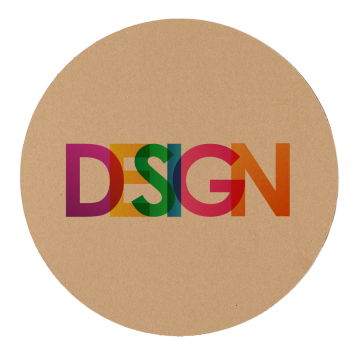 Wellpappe Kreis mit Druck