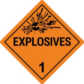 GS1 / Explosive Stoffe und Gegenstände mit Explosivstoff Unterklassen 1.1, 1.2 und 1.3 "Explosives"