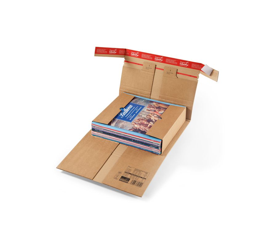 E-Commerce Versandverpackung mit Sicherungslaschen