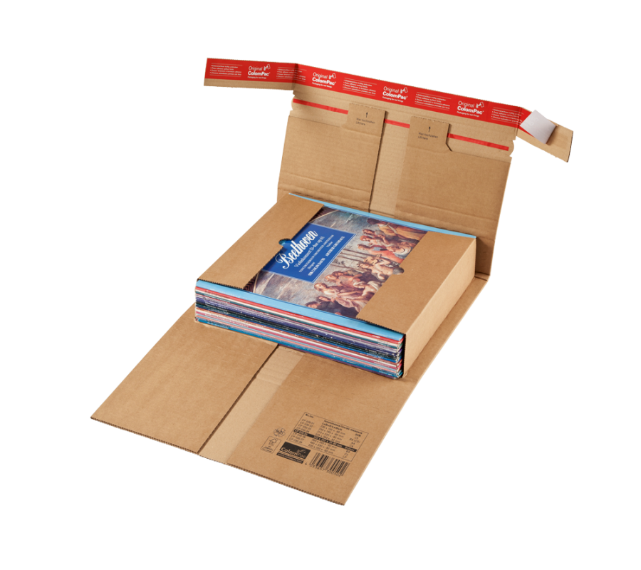 E-Commerce Versandverpackung mit Sicherungslaschen