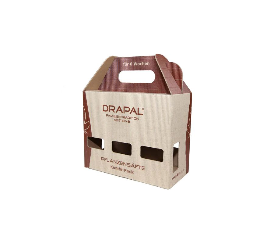 Tragekarton aus offener Welle