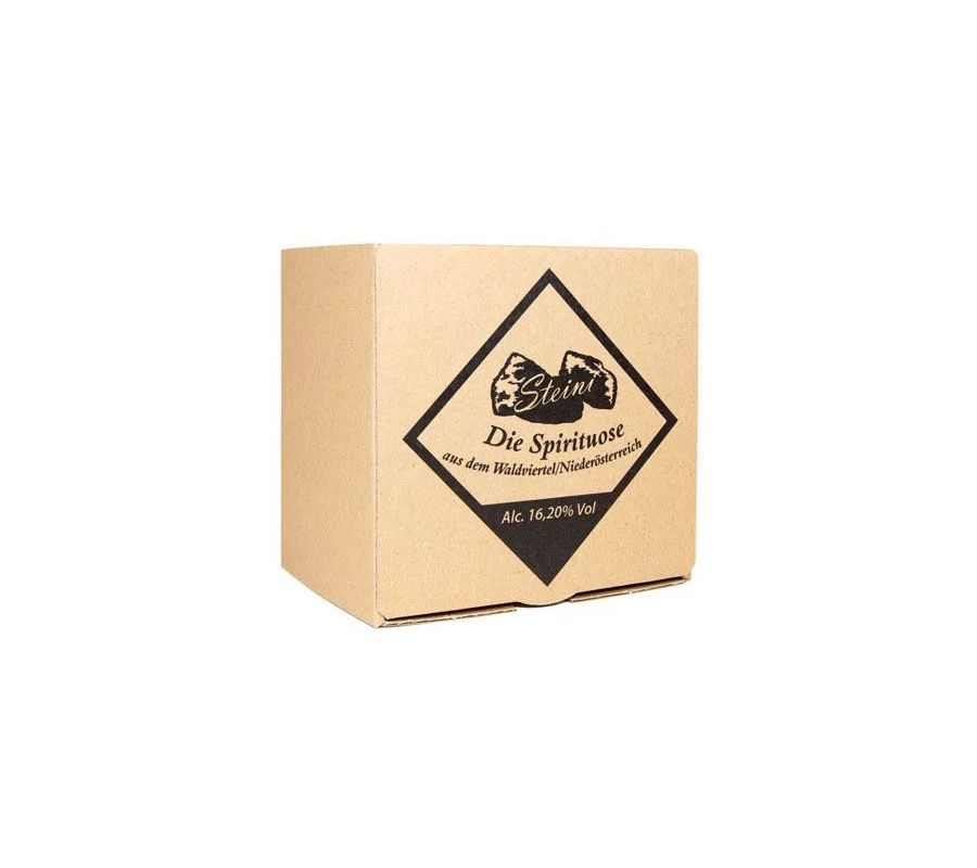 Flaschenkarton mit Firmen- & Informationsdesign