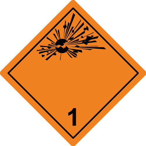 GS1 / Explosive Stoffe und Gegenstände mit Explosivstoff Unterklassen 1.1, 1.2 und 1.3