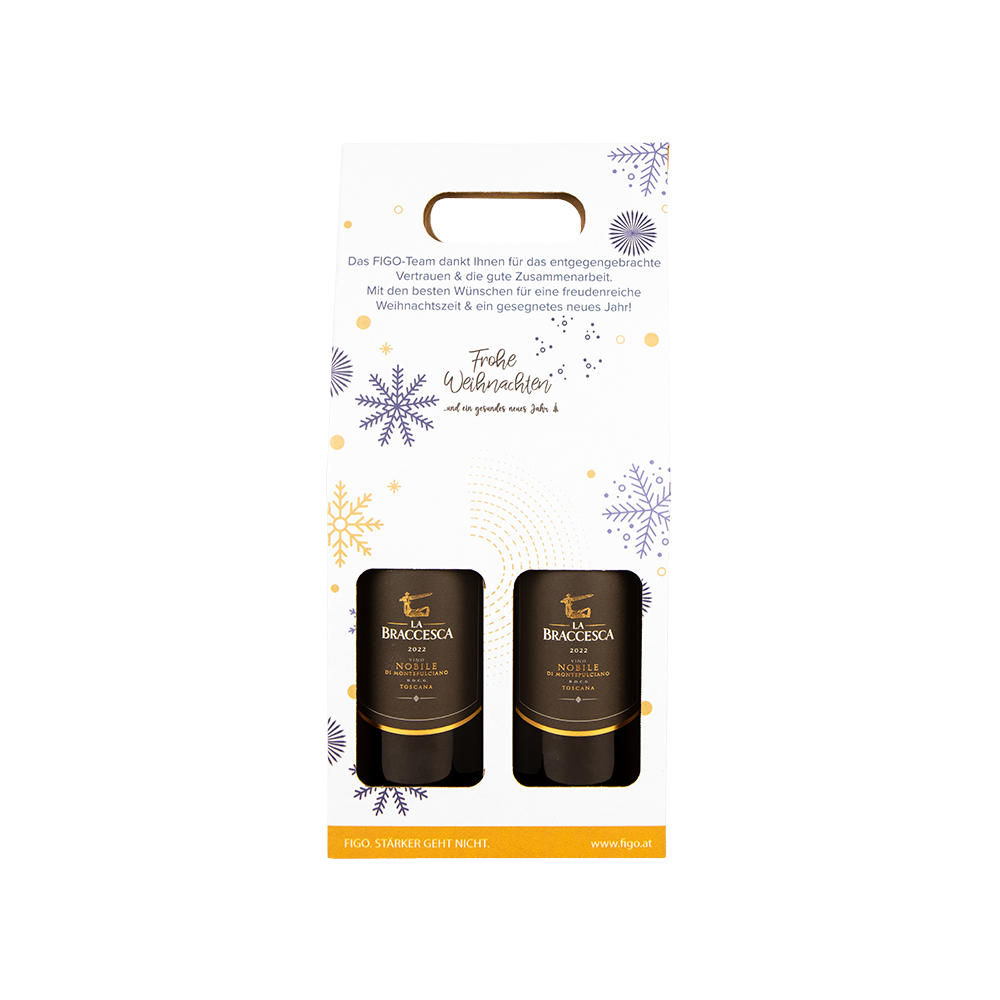 Wellpappe-Flaschenträger mit Sichtfenster