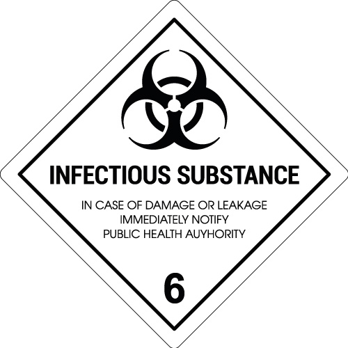 GS62EN / Gefahrgutetiketten Klasse 6.2 - Infectious Substance