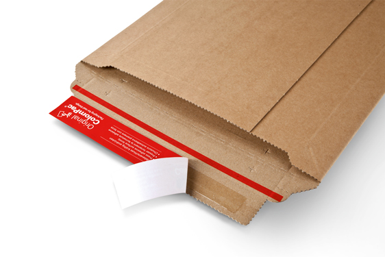 E-Commerce Versandverpackung mit Sicherungslaschen