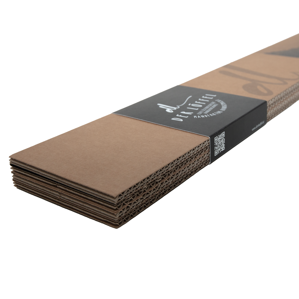 Verpackung für Schuhlöffel geschlossen mit Kartonschleife