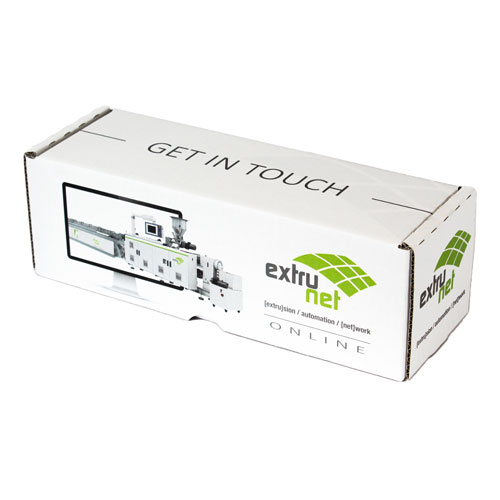 Versandverpackung mit Firmendesign Extrunet_web