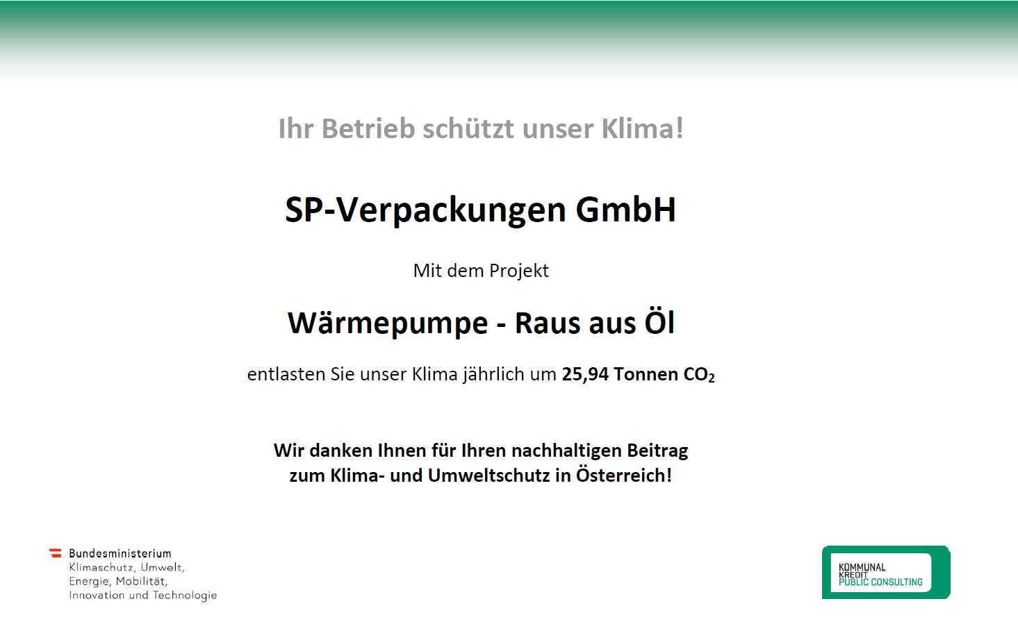 Zertifikat Wärmepumpe