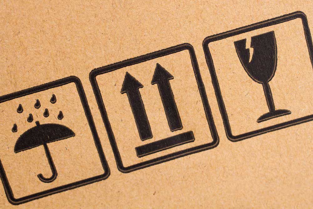 Verpackung Transportsymbole